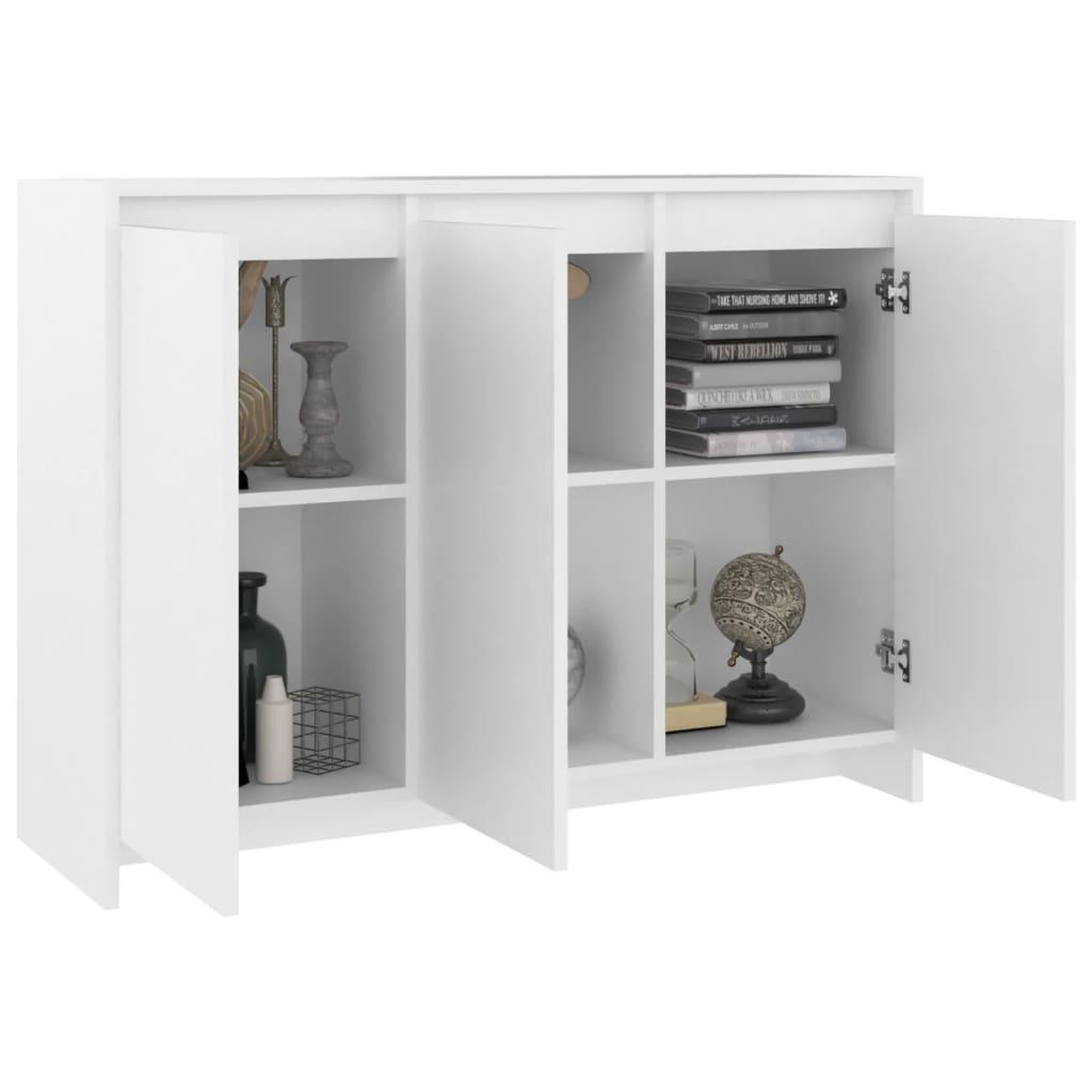 Voir la diapositive 4 : VIDAXL Buffet Blanc 102x33x75 cm Bois d'ingenierie