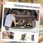 Voir la diapositive 4 : PAWHUT Poussette buggy pliable pour chiens tissu 600D Oxford imperméable 4 roues marron
