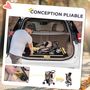 Voir la diapositive 4 : PAWHUT Poussette buggy pliable pour chiens tissu 600D Oxford imperméable 4 roues marron