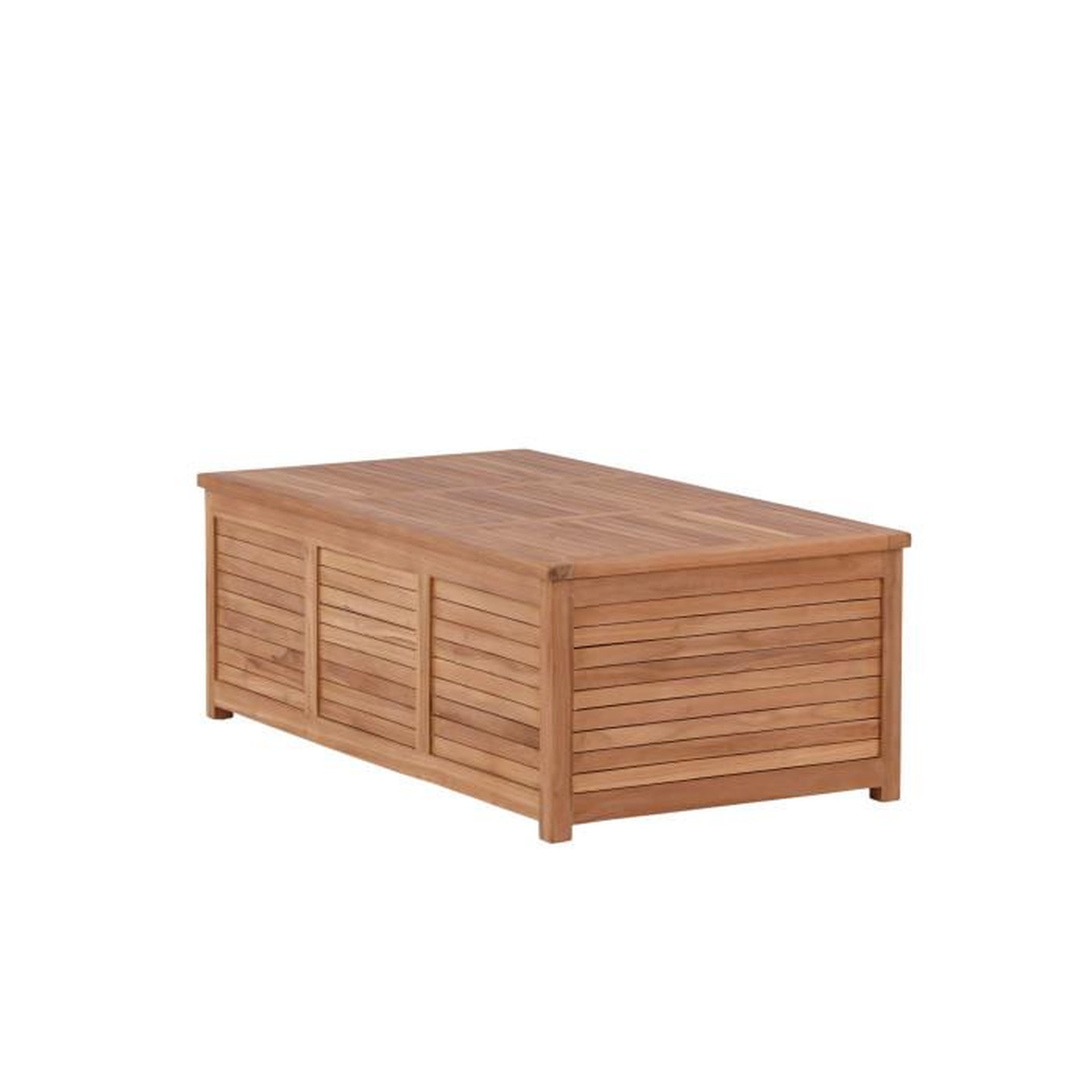 Voir la diapositive 4 : Paris Prix Coffre de Jardin en Teck  Trento  46cm Naturel