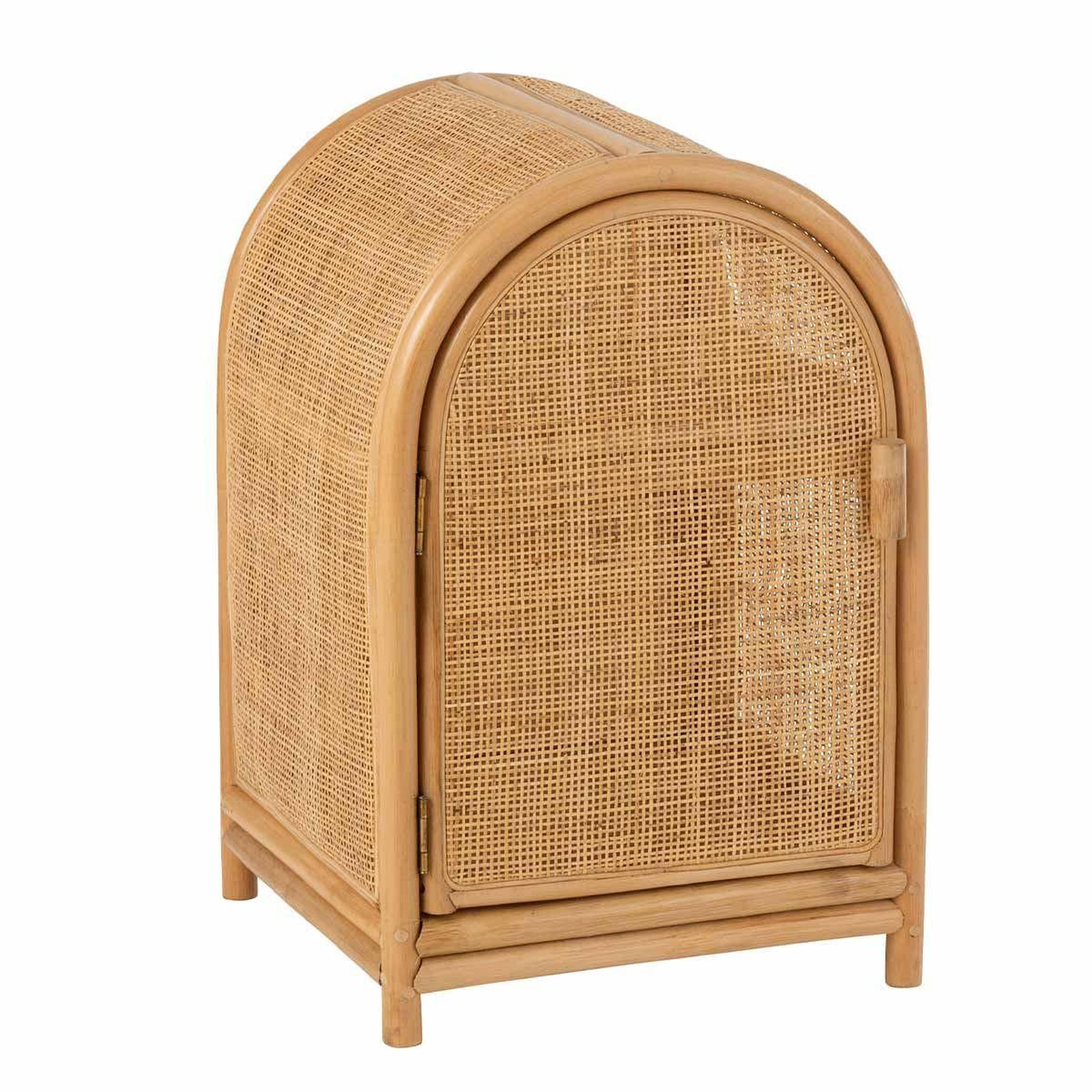 Voir la diapositive 1 : Paris Prix Étagère 1 porte en rotin  ellen  60cm naturel