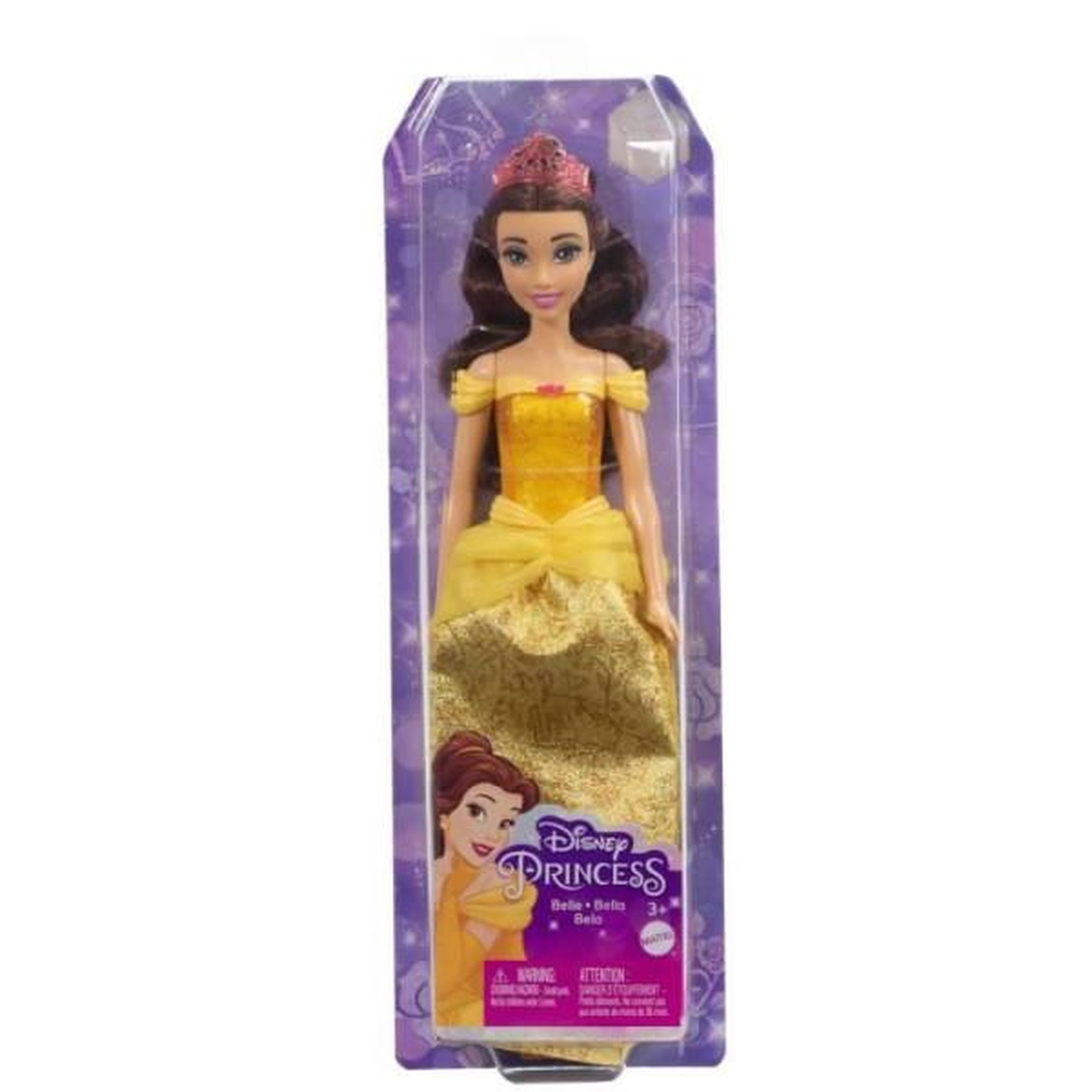 Voir la diapositive 2 : DISNEY PRINCESS Belle Poupée 29 cm, Mattel Poupée Disney Princesses habillage et accessoires HLW11