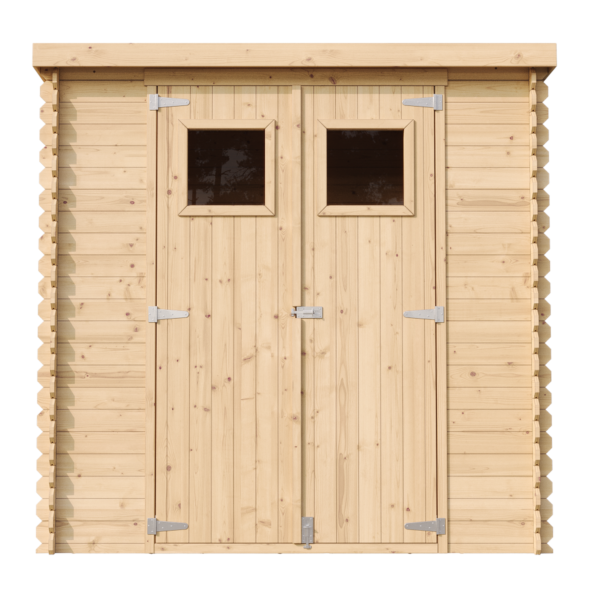 Voir la diapositive 3 : TIMBELA Abri de Jardin en Bois 2,22 m², Cabanon Jardin Exterieur à Outils et Velo avec Fenêtres M311