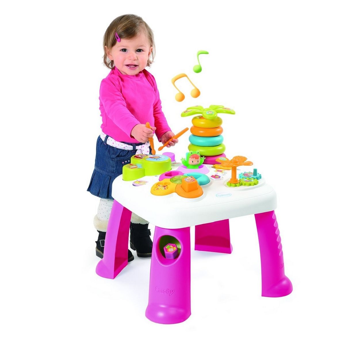 SMOBY Table d'Activités Rose Cotoons - Dès 12 Mois