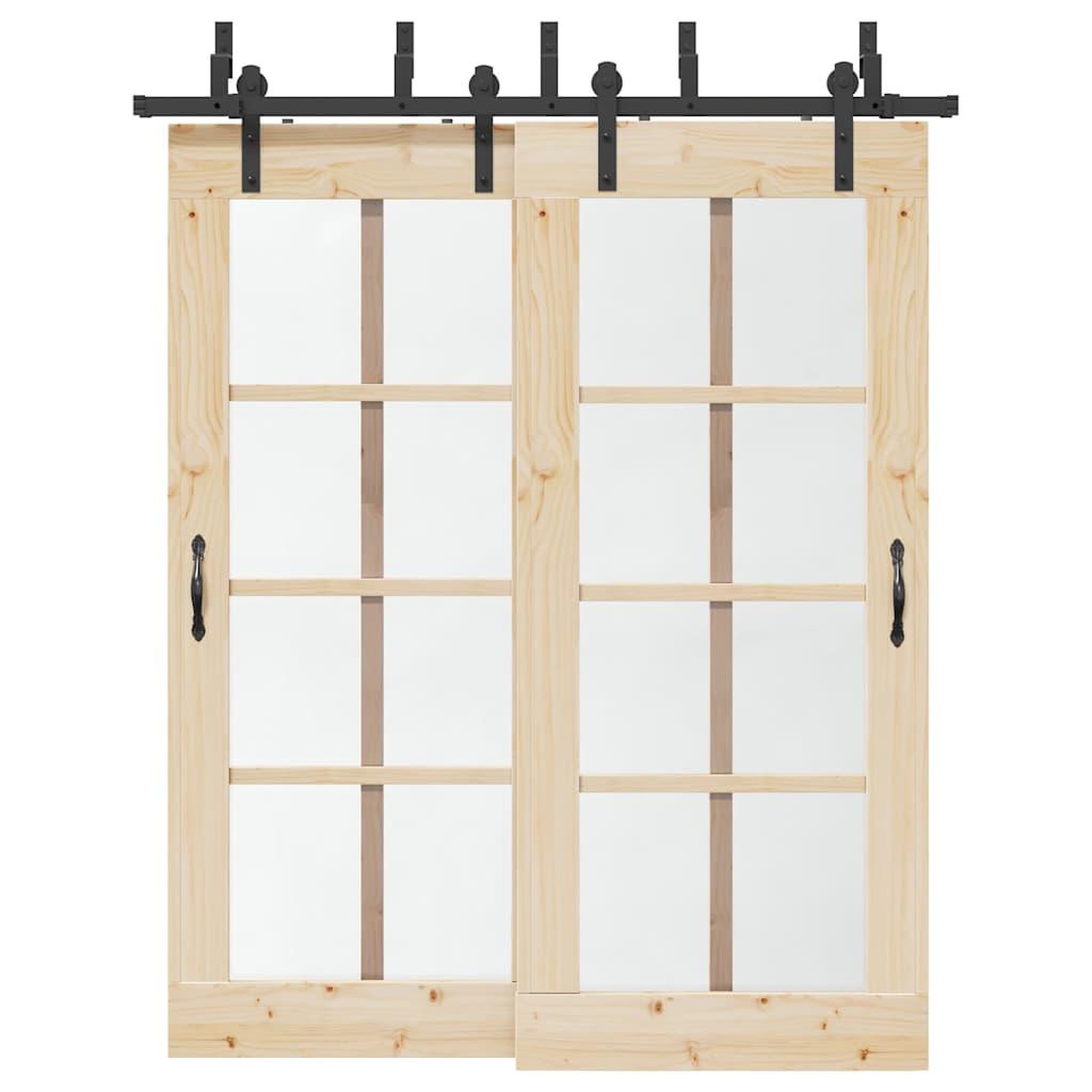VIDAXL Kit de quincaillerie de porte coulissante 183 cm Acier Noir