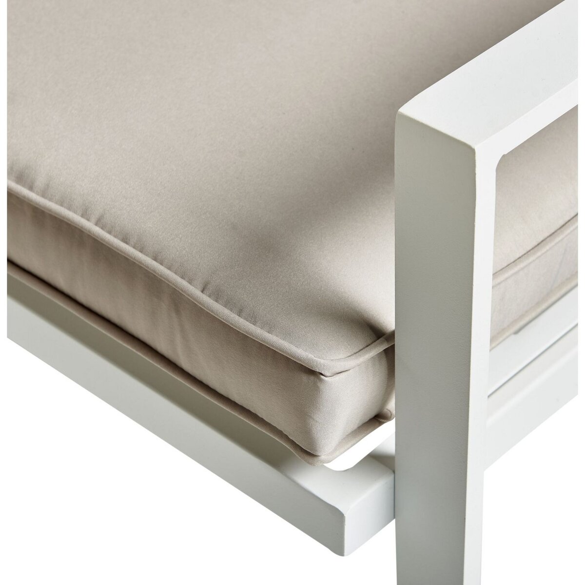 GARDENSTAR Salon bas de jardin 6 personnes blanc LOUNGE