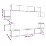 Voir la diapositive 6 : VIDAXL Ensemble de meubles TV 8 pcs Chene fume Bois d'ingenierie