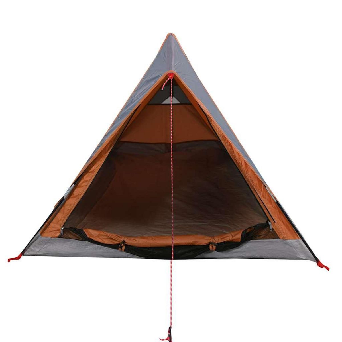 VIDAXL Tente de camping 2 personnes gris et orange impermeable