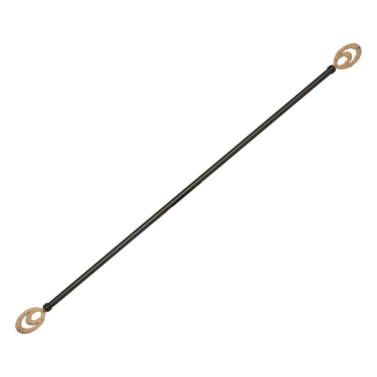 ATMOSPHERA Kit de tringle à rideaux extensible Ellipse - L120 /L210 cm - Métal noir