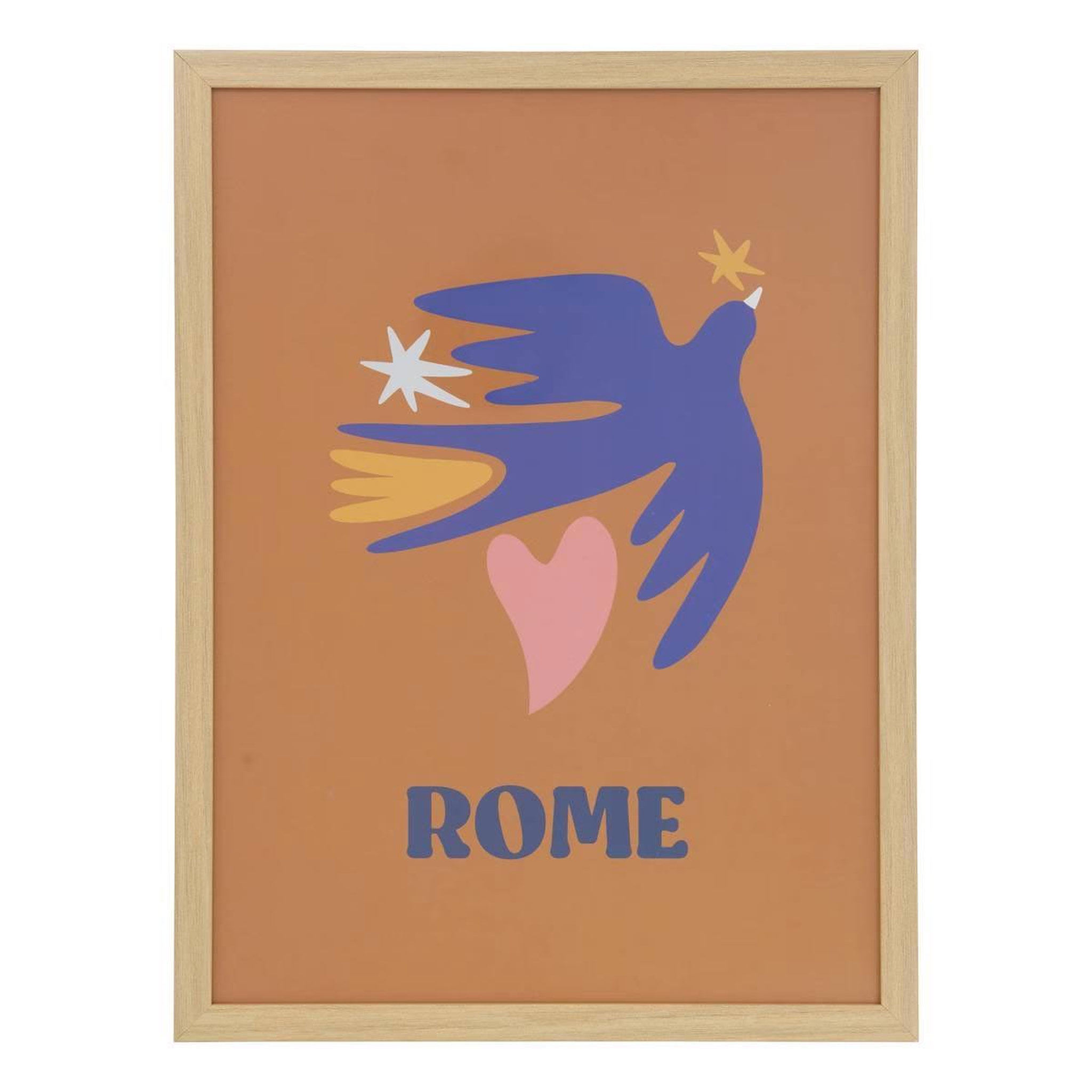 ATMOSPHERA Affiche encadrée déco  libe  30x40cm orange