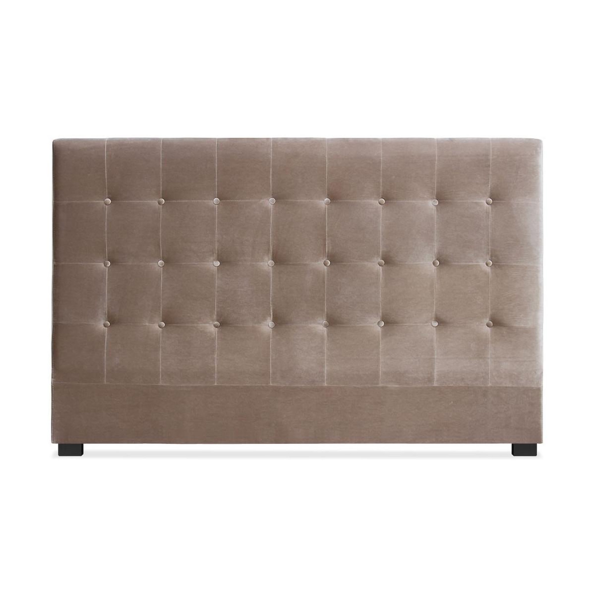 Paris Prix Tête de lit capitonnée en velours  amor  180cm taupe