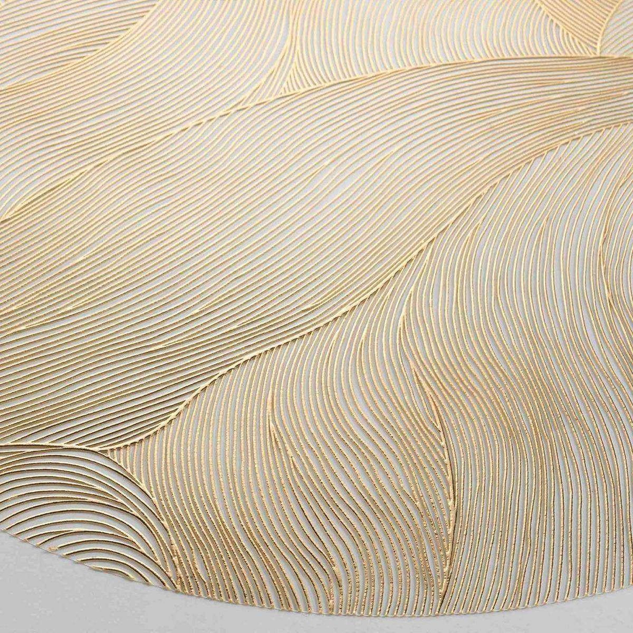 Voir la diapositive 2 : Douceur d'Intérieur Set de table métallisé  celeste  38cm or