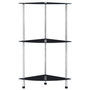 Voir la diapositive 2 : VIDAXL Etagere 3 niveaux Noir 30x30x67 cm Verre trempe