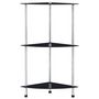 Voir la diapositive 2 : VIDAXL Etagere 3 niveaux Noir 30x30x67 cm Verre trempe