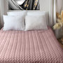 Voir la diapositive 3 : Paris Prix Couvre-lit en Microfibre  Tessa  220x240cm Rose