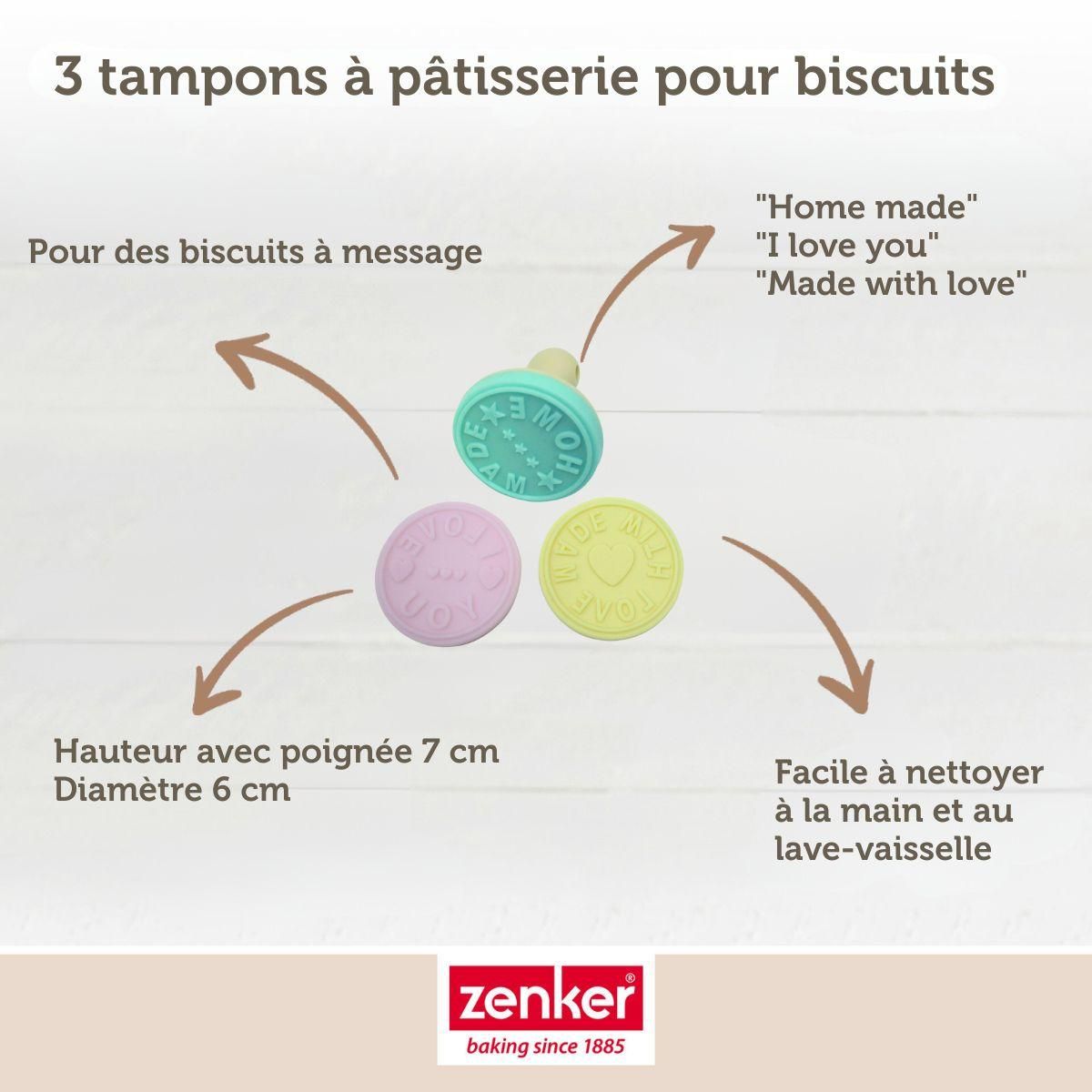 ZENKER Ensemble de tampon pour biscuits Zenker Smart Pastry