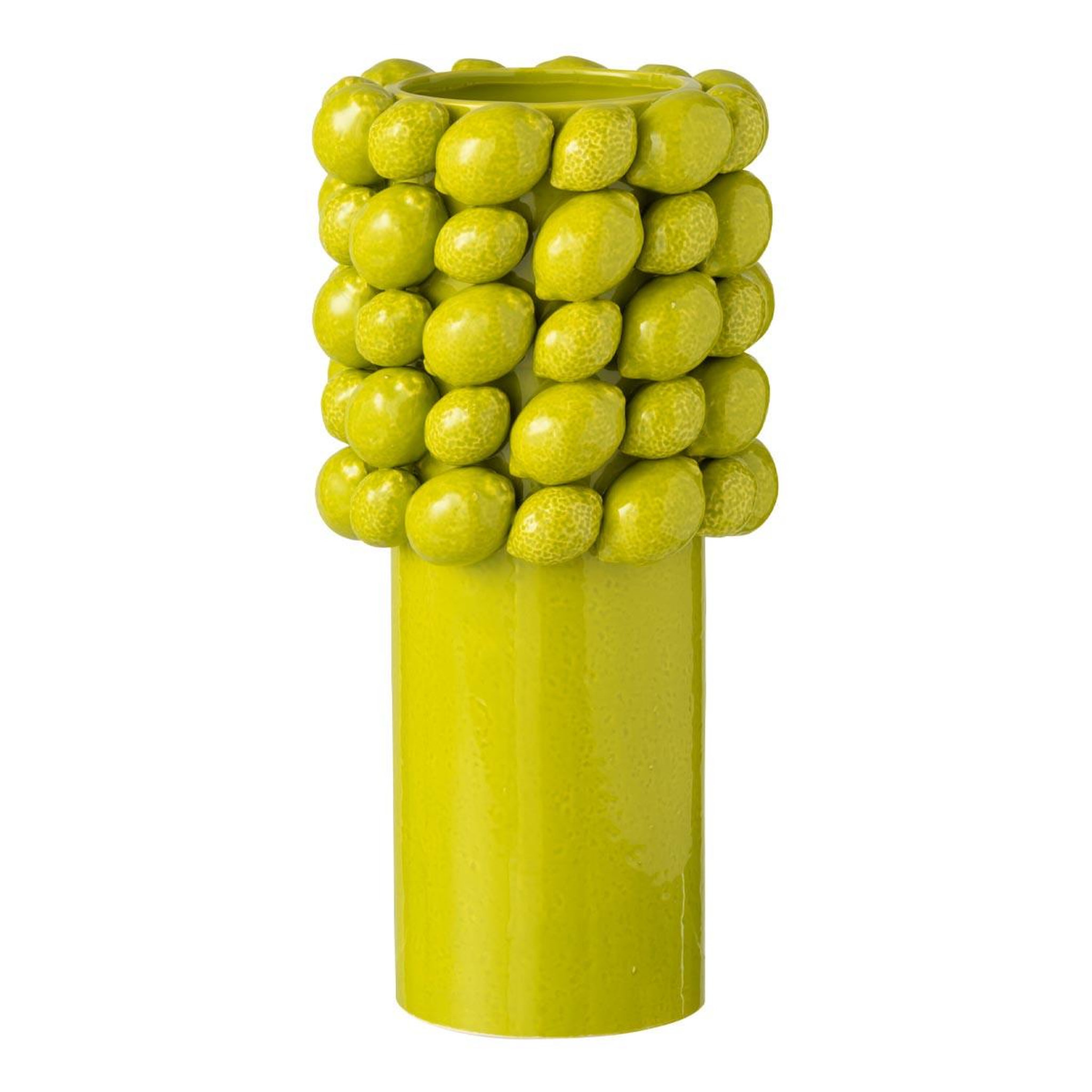 J-LINE Vase déco en céramique  citron  34cm vert