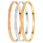SC CRYSTAL Lot de 3 bracelets en acier inoxydable par SC Crystal