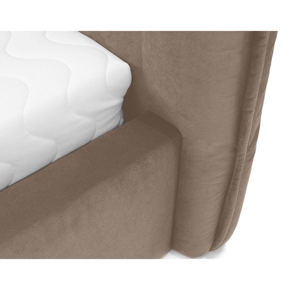 BEST MOBILIER Esmee - lit coffre - 160x200 cm - en velours - sommier inclus