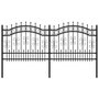 Voir la diapositive 2 : VIDAXL Cloture de jardin avec sommet de lance Noir 140 cm
