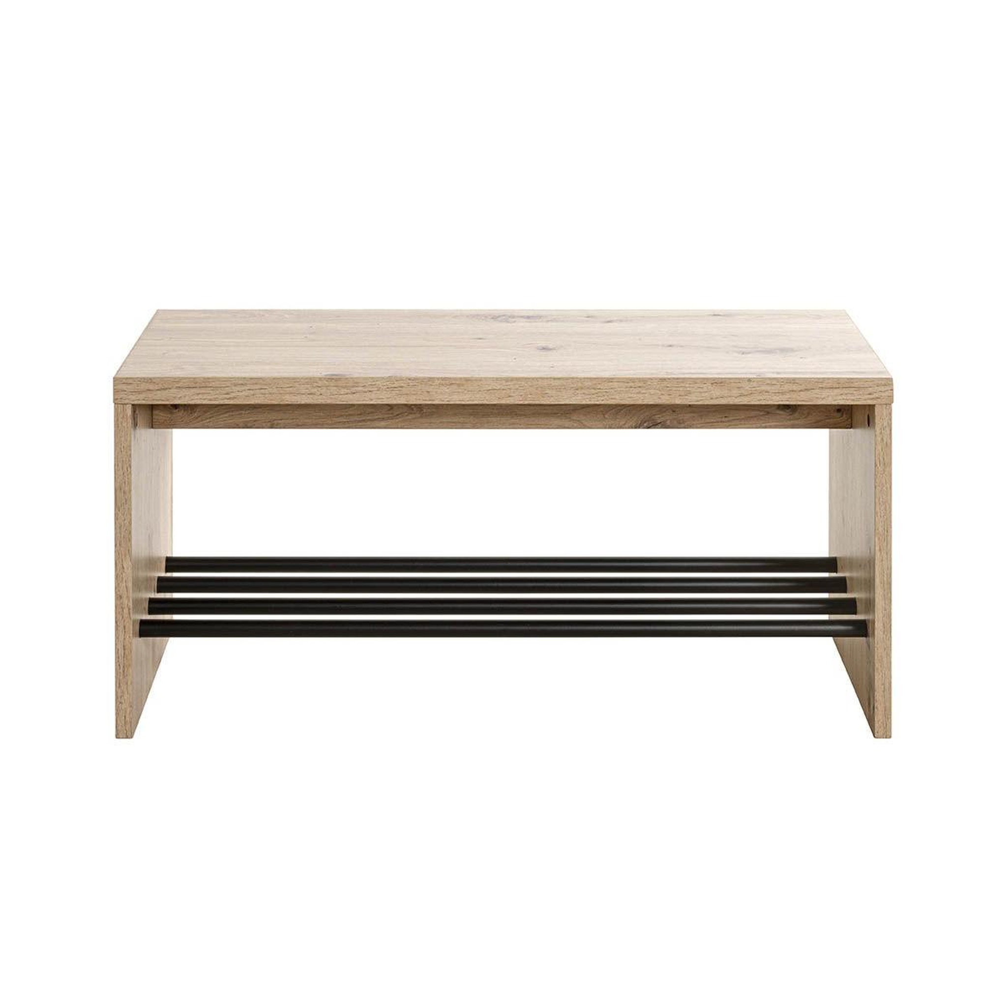 Voir la diapositive 3 : Paris Prix Meuble à chaussures & banc  miranda  80cm chêne & noir