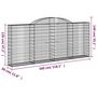 Voir la diapositive 6 : VIDAXL Panier de gabions arque 300x30x120/140 cm Fer galvanise