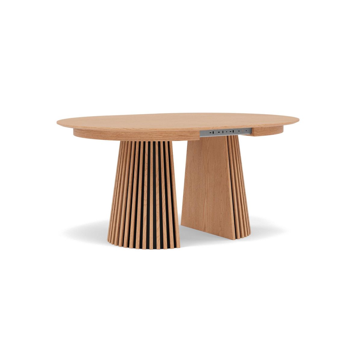 LISA DESIGN Freya - table à manger ronde extensible - effet bois - 4 à 8 personnes