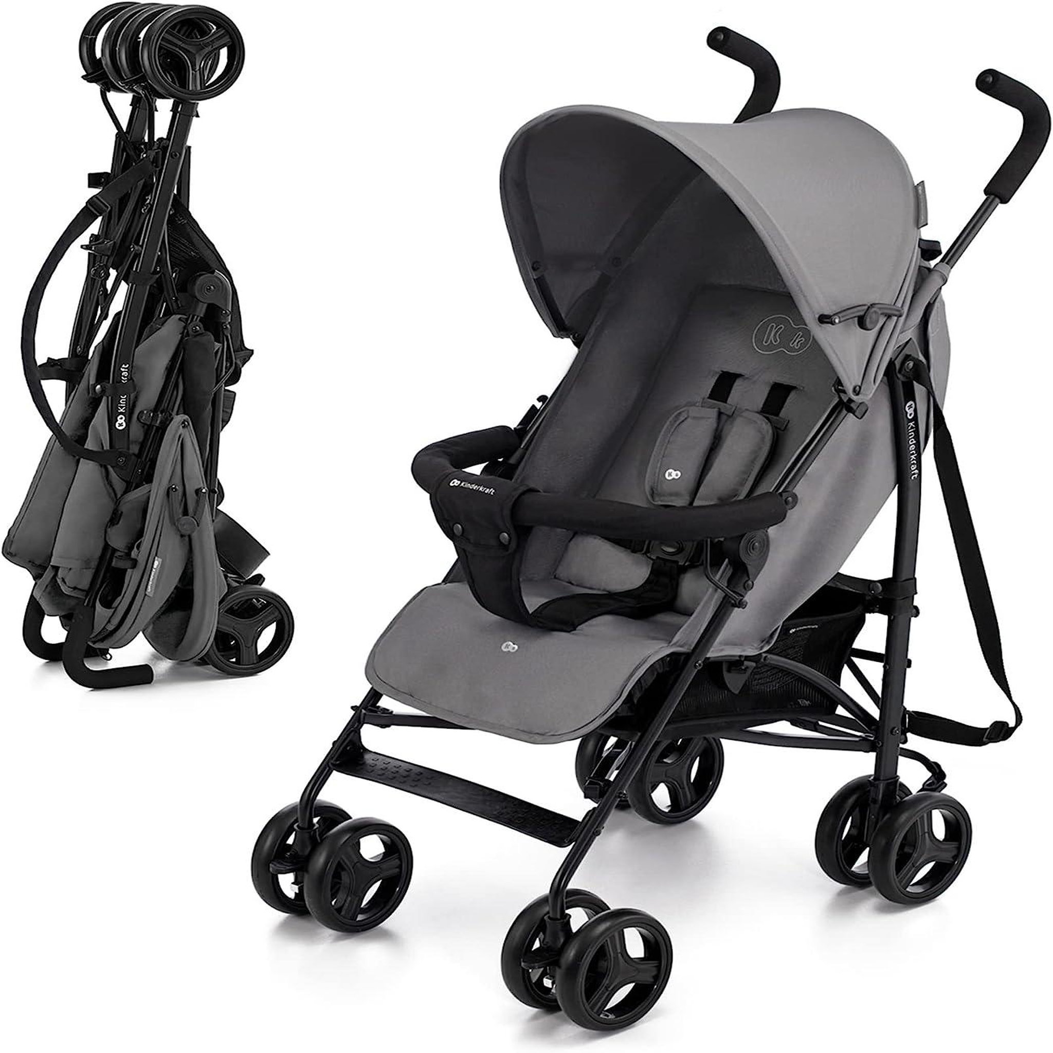 Voir la diapositive 1 : KINDERKRAFT Poussette légère de voyage pliable avec dossier réglable