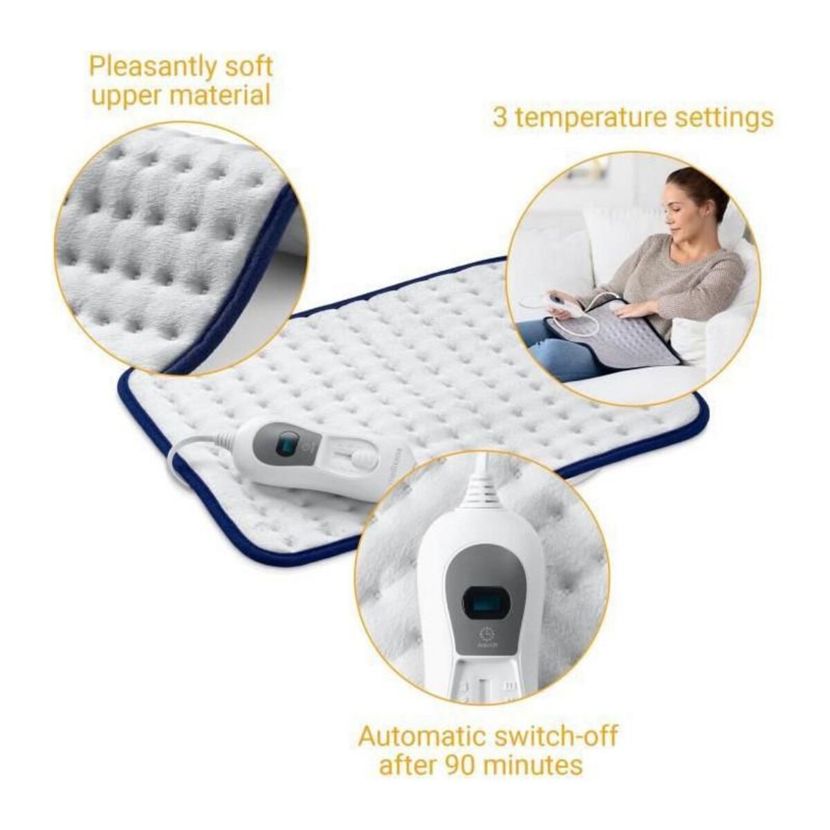 Medisana MEDISANA - HP 405 - Plaid chauffant - 3 reglages de temperature - Arret automatique apres 90 minutes
