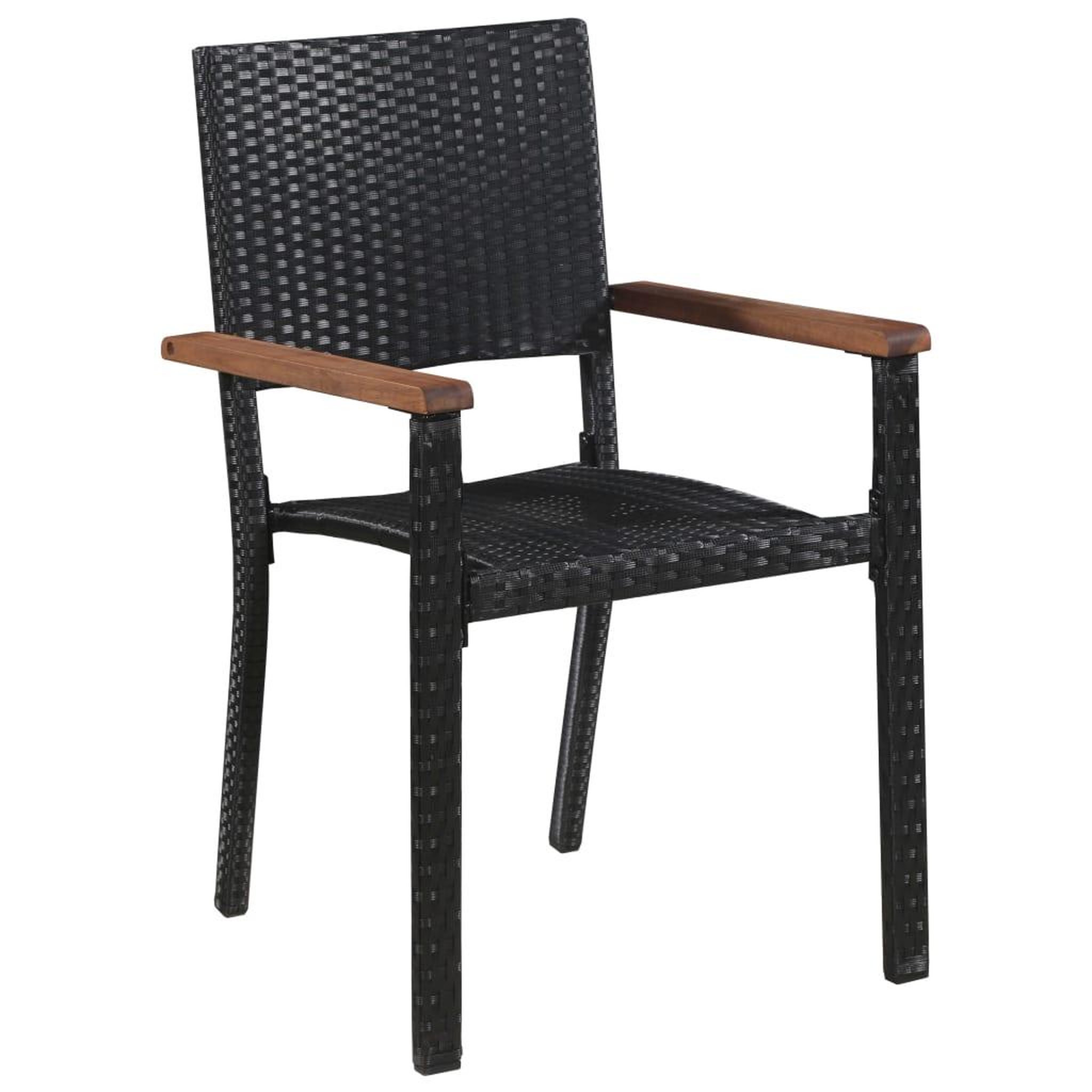 Voir la diapositive 3 : VIDAXL Ensemble a manger de jardin 3 pcs Noir