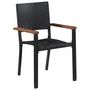 Voir la diapositive 3 : VIDAXL Ensemble a manger de jardin 3 pcs Noir