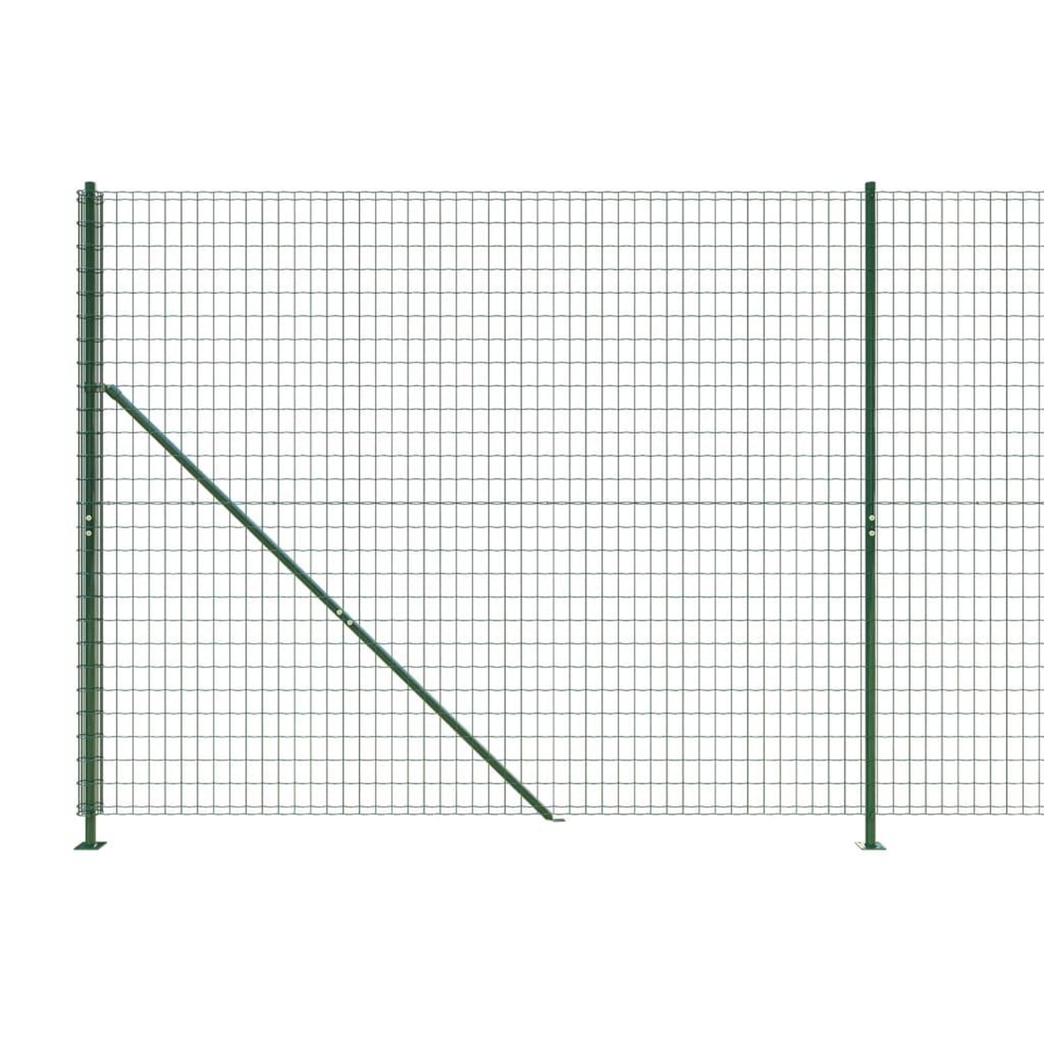Voir la diapositive 4 : VIDAXL Cloture en treillis metallique avec bride vert 1,4x10 m