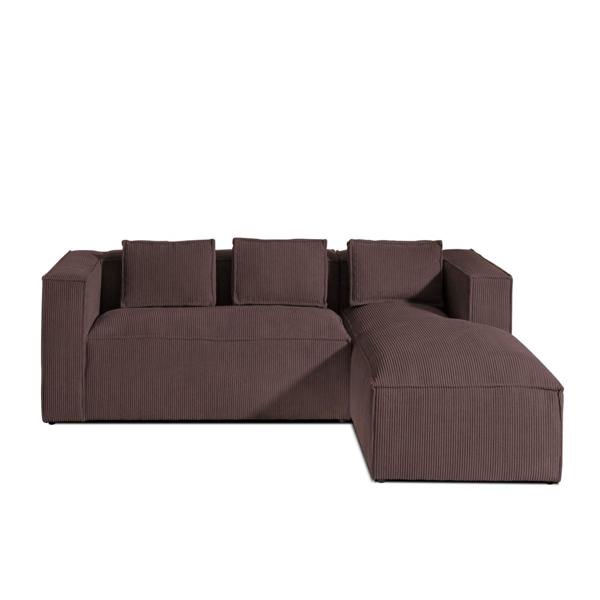 LISA DESIGN Stella - canapé d'angle - en velours côtelé - 4 places -style contemporain - droit
