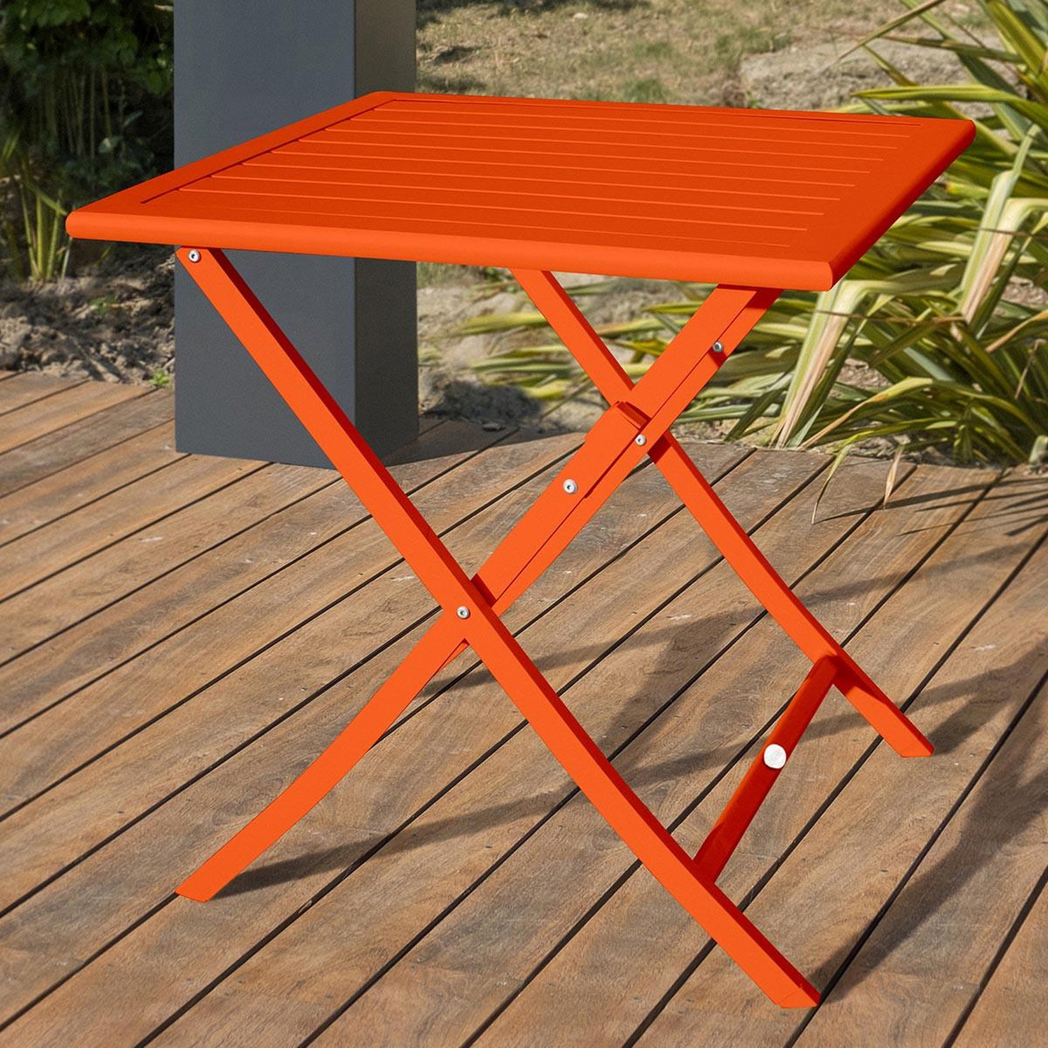 Voir la diapositive 5 : Paris Prix Table de jardin pliante  marius  70cm orange