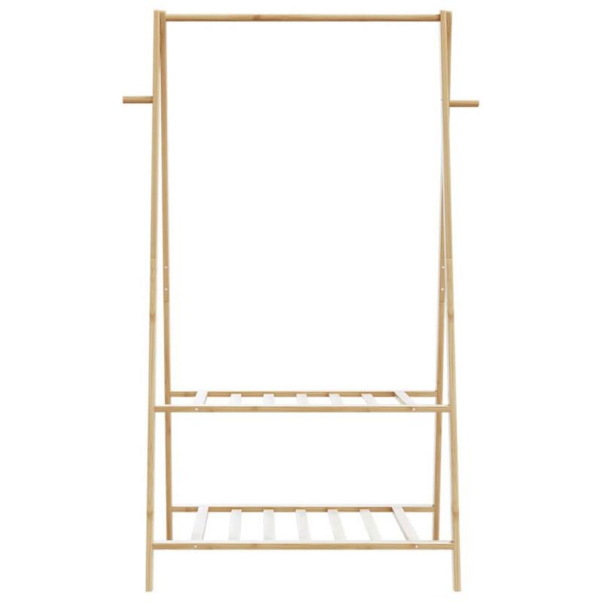 VIDAXL Porte vêtement avec étagères 96x45,5x150,5 cm bambou