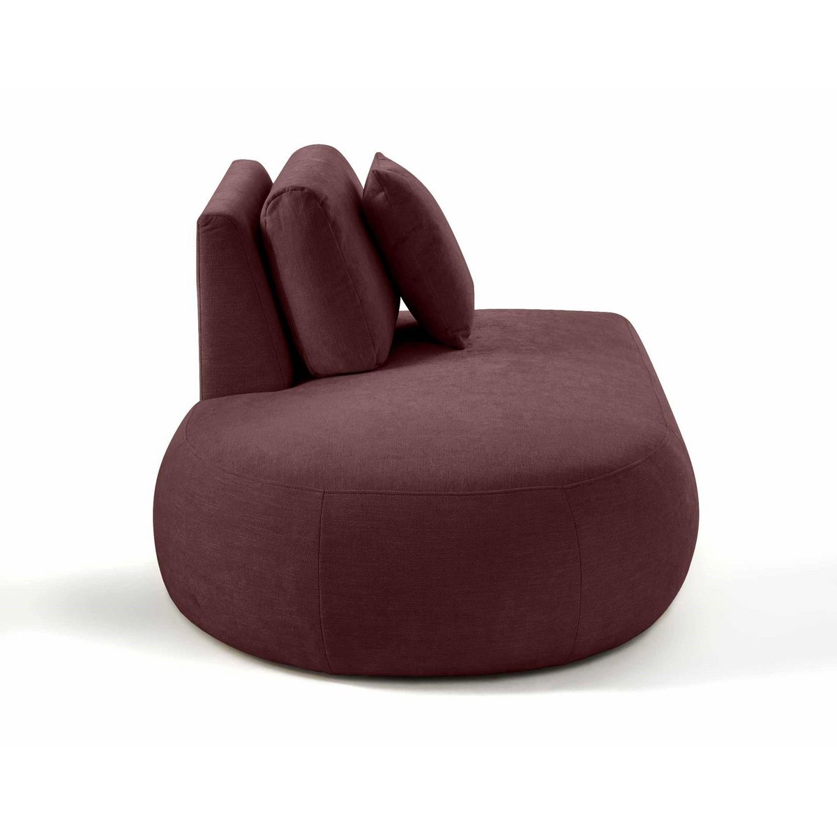 LISA DESIGN Santorini - module d'assise gauche - en tissu texturé