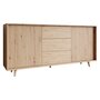 Voir la diapositive 4 : BEST MOBILIER Diego - buffet - effet bois - 3 tiroirs et 2 portes - 180 cm