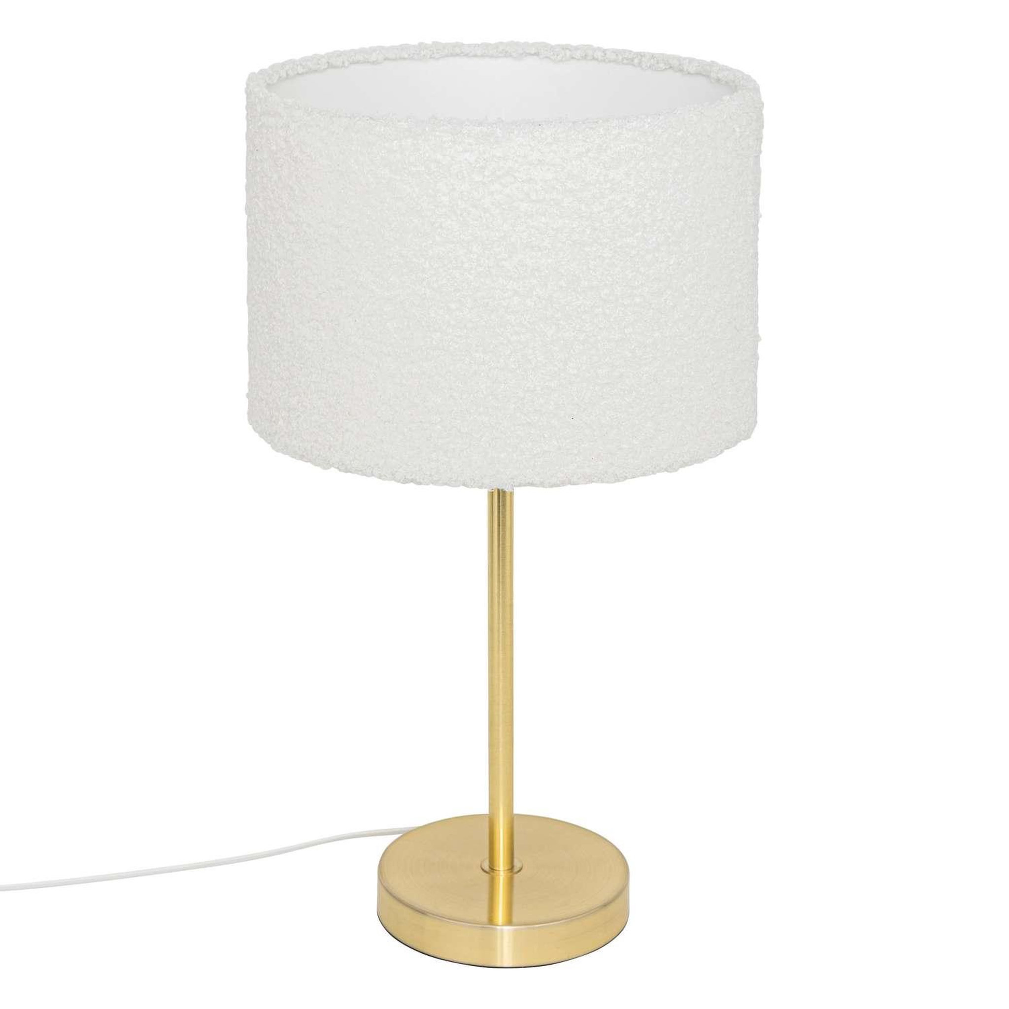 ATMOSPHERA Lampe droite en bouclette - h. 49 cm - or