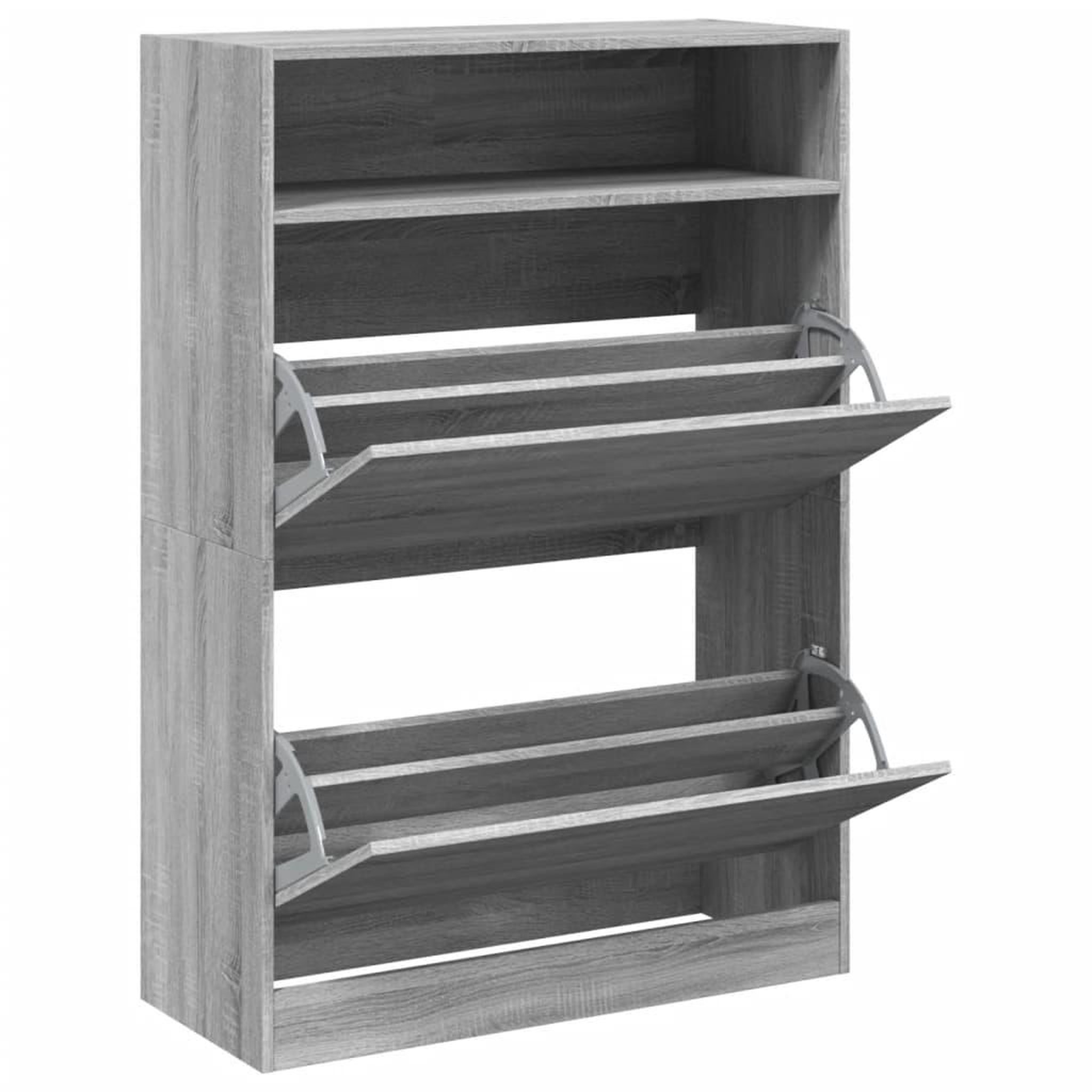 Voir la diapositive 5 : VIDAXL Armoire a chaussures 2 tiroirs rabattables sonoma gris