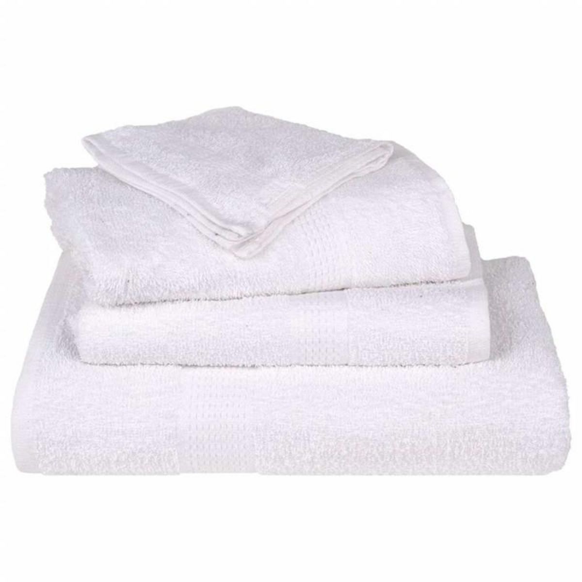 VIDAXL Serviettes de sauna 4 pcs blanc 80x200 cm 360 g m² 100% coton