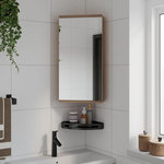 VIDAXL Armoire de bain a miroir d'angle chene 30x24x60 cm