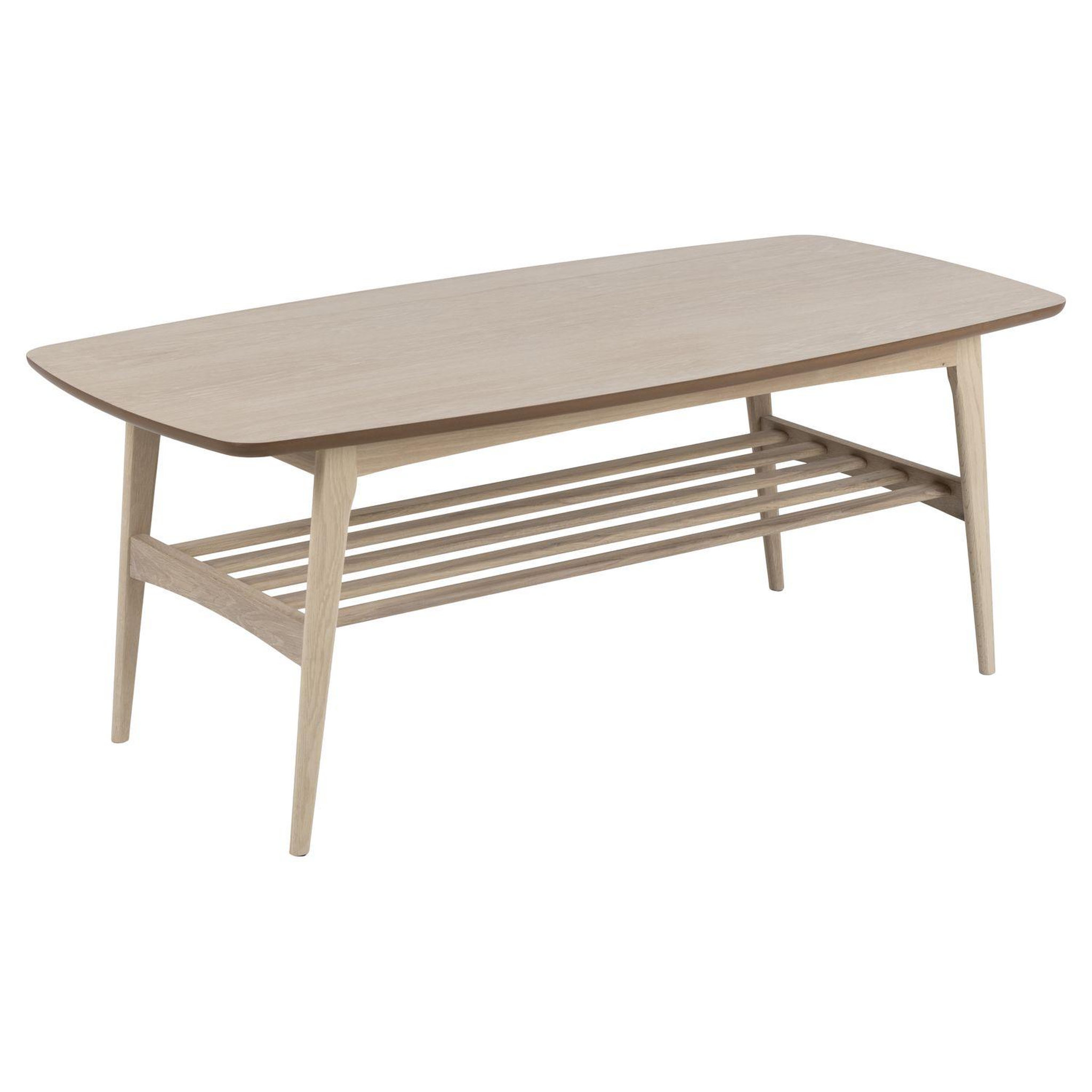 TOILINUX Table basse en mdf avec une étagère de rangement - beige