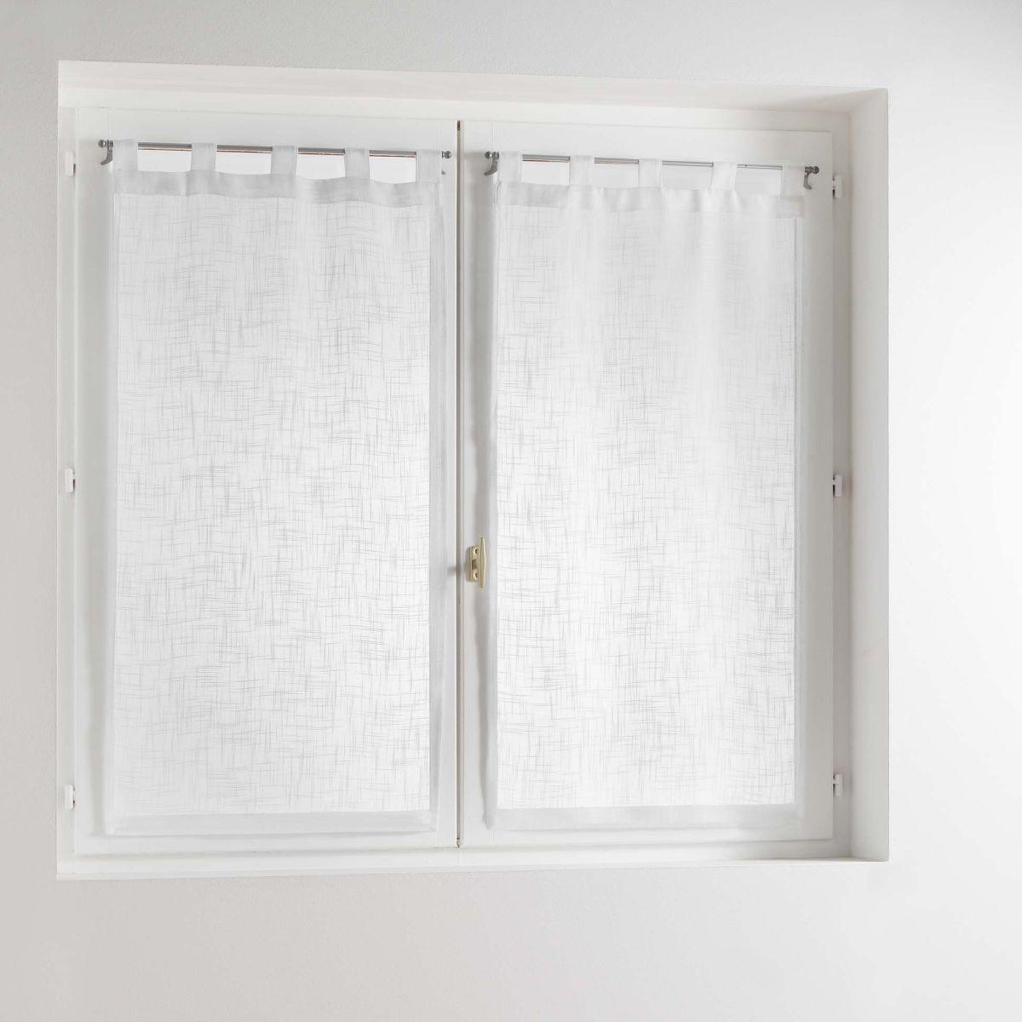 Douceur d'Intérieur Paire de voilages à passants  haltona  45x120cm blanc