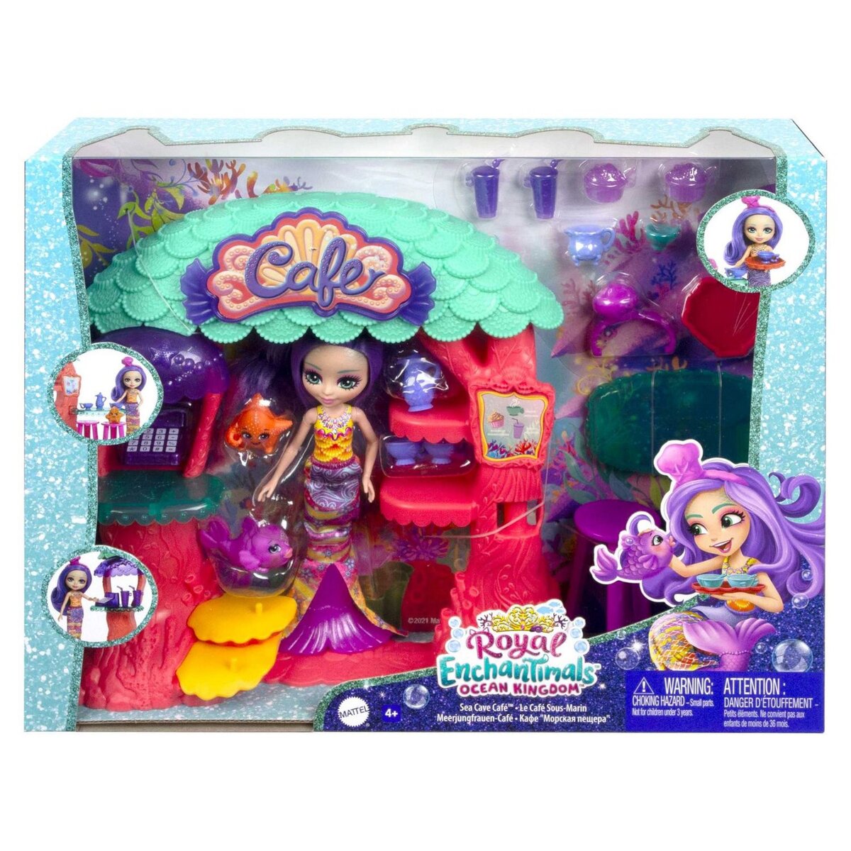 MATTEL Royaume de l'océan Coffret Café Sous-marin - Enchantimals