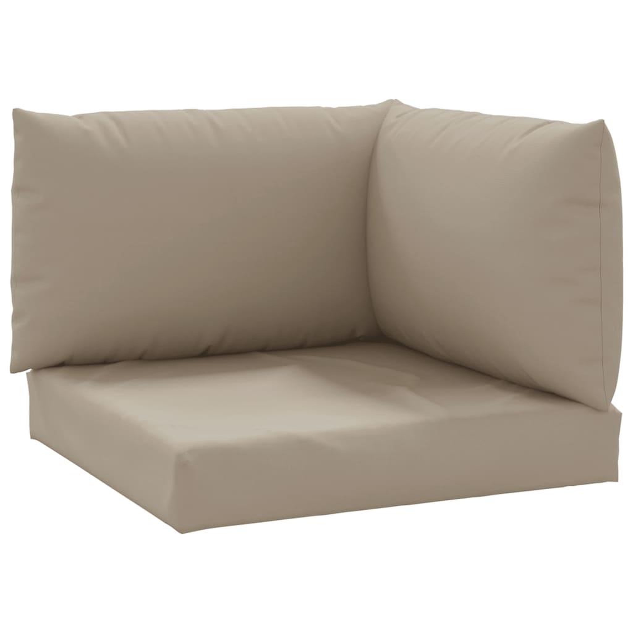Voir la diapositive 2 : VIDAXL Coussins de palette lot de 3 taupe tissu oxford