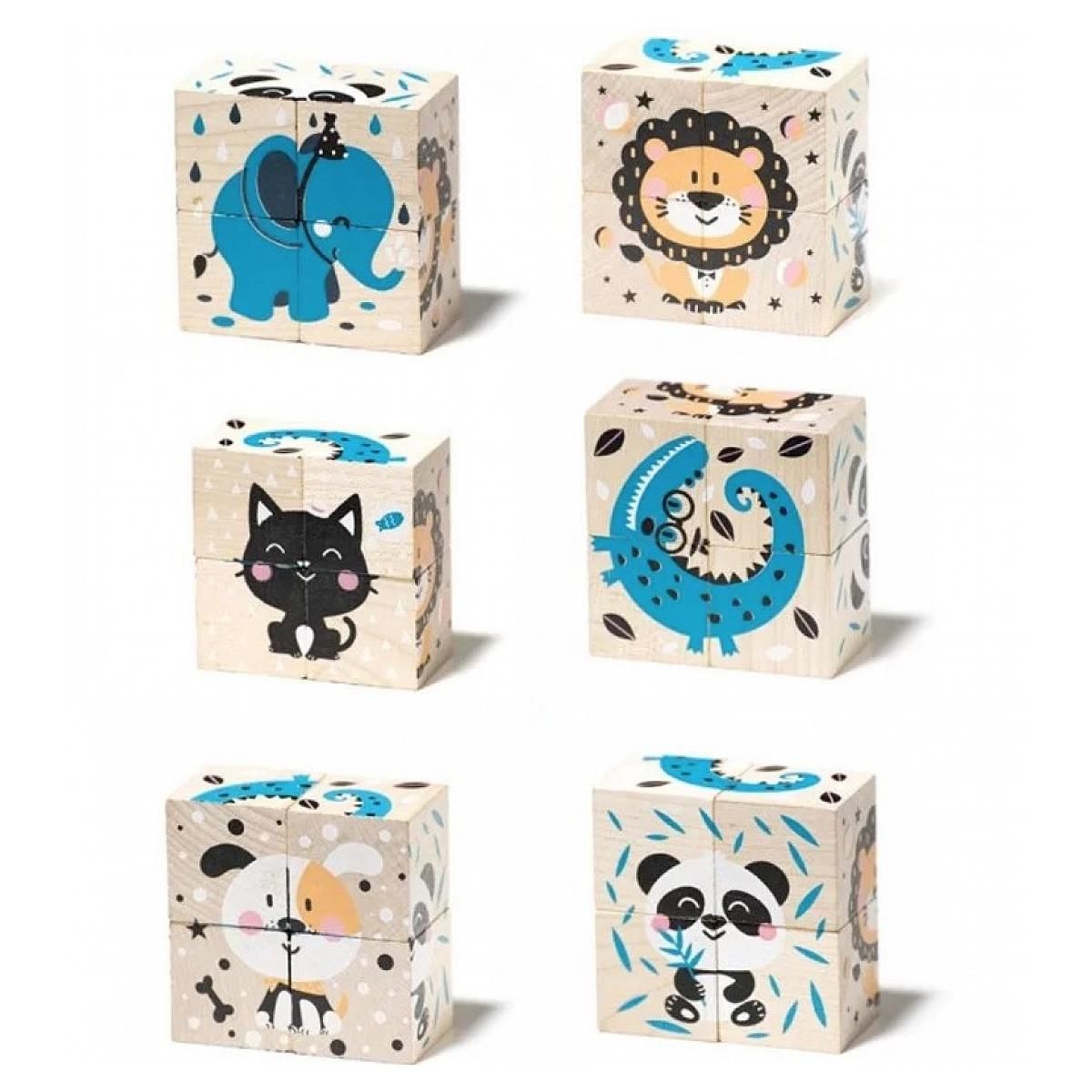 CUBIKA blocs puzzle animaux en bois