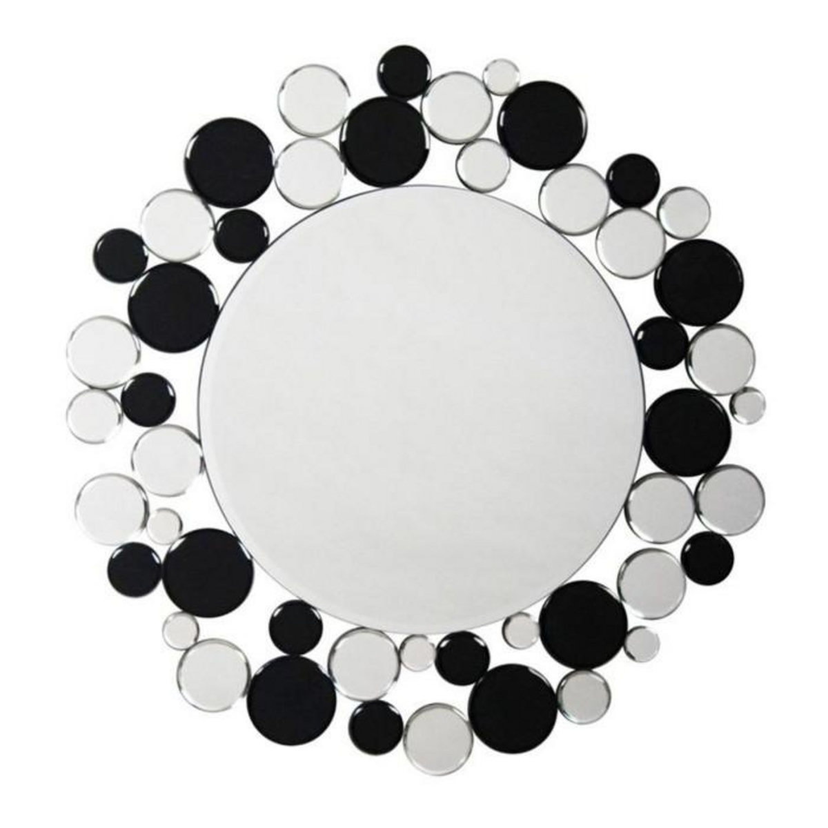 Paris Prix Miroir Mural Design  Bubble  80cm Argent & Noir