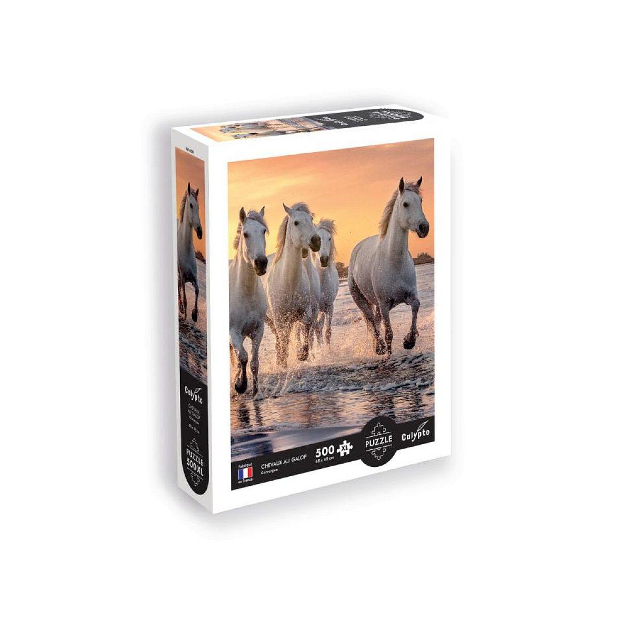 Sentosphere Puzzle 500 pièces xl - chevaux en camargue
