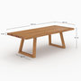 Voir la diapositive 4 : Rendez vous déco Table de jardin rectangulaire en bois de teck recyclé 10 personnes-Luma
