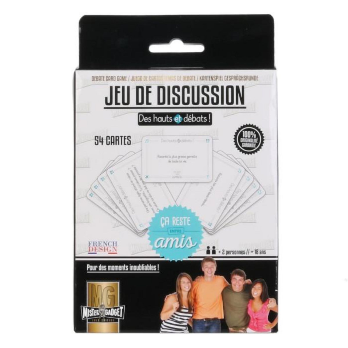 Paris Prix Jeu de 54 Cartes Débat  Soirée Amis  8cm Bleu